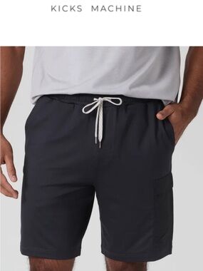 Vuori Back Shorts with Contrast Drawstring Sunday Performance Utility 8”